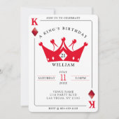 Invitation 21e anniversaire King of Diamonds Casino Poker Car (Devant)