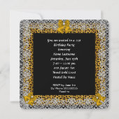 Invitation 21e Anniversaire Leopard Gold High Heel Chaussure  (Dos)