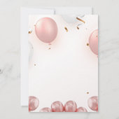 Invitation 21e anniversaire leopard noir motif confetti (Dos)