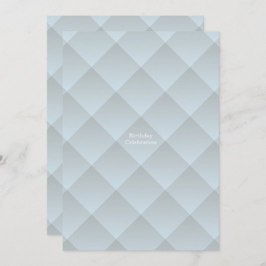 Invitation 21e anniversaire Lumière Bleu Faux Plids (Devant / Derrière)