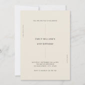Invitation 21e anniversaire minimal moderne (Devant)