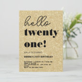 Invitation 21e anniversaire moderne (Debout devant)