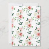 Invitation 21e anniversaire Moderne Floral Rose Gold Green (Dos)