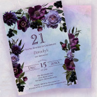 21e anniversaire Moody Purple Gothic Flower