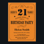 Invitation 21e anniversaire Noir et orange<br><div class="desc">21e Invitation Anniversaire Typographie Noire et Orange. Arrière - plan violet Lavande Lilac Noir et Orange. Anniversaire adulte. Hommes ou Femmes Anniversaire. Enfants Garçon ou fille Ado Anniversaire adolescent Invitation . 13ème 15ème 16ème 18ème 20ème 21ème 30ème 40ème 50ème 60ème 70ème 80ème 90ème 100ème. N'Importe Quel Âge. Pour plus de...</div>