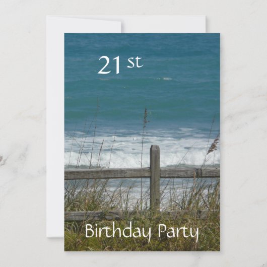 Invitation 21e anniversaire - Océan (Devant)