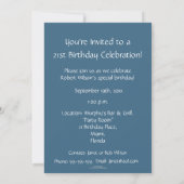 Invitation 21e anniversaire - Océan (Dos)