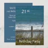 Invitation 21e anniversaire - Océan (Devant / Derrière)