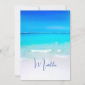 Invitation 21E Anniversaire Océan Bleu Destination Mer Annive (Dos)