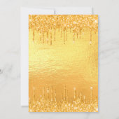 Invitation 21e anniversaire parties scintillant or gouttes (Dos)