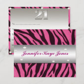 Invitation 21e anniversaire personnalisé (Devant / Derrière)