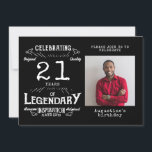 Invitation 21e anniversaire photo noir Vintage<br><div class="desc">Célébrez votre jalon spécial dans le style avec notre photo de 21e anniversaire vintage noir invitation! Avec un design vintage unique et votre photo préférée, cette invitation fera une impression durable. Laissez-nous vous aider à créer la célébration parfaite avec une invitation unique qui inspirera vos invités à se joindre à...</div>