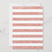 Invitation 21e anniversaire - Rose Gold White Stripes (Dos)