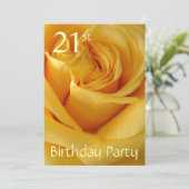 Invitation 21e anniversaire - Rose jaune (Debout devant)