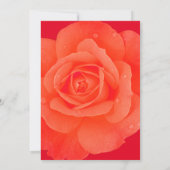 Invitation 21e anniversaire rose orange Rose Floral moderne (Dos)