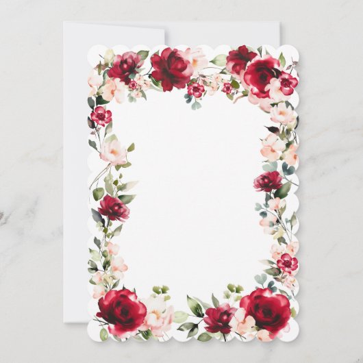 Invitation 21e anniversaire Rose rose rose rose rose poitrine (Dos)