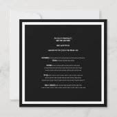 Invitation 21e anniversaire Simple noir et blanc (Dos)