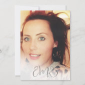 Invitation 21e anniversaire simple photo élégante (Dos)