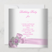 Invitation 21e anniversaire superposition de la clé bijou ros (Dos)