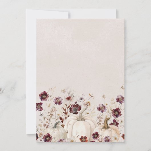 Invitation 21e anniversaire Surprise Party Citrouille Fleur s (Dos)