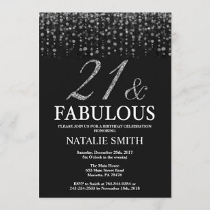 Invitation 21e anniversaire Vingt-et-un et l'argent fabuleux