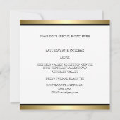 Invitation 21e Elegant Gold Black & White Stars 2 (Dos)