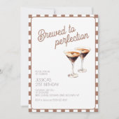 Invitation 21e Espresso Martini Rupture Brown Anniversaire (Devant)