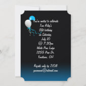 Invitation 21e fête d'anniversaire avec globes oculaires (Dos)