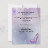 Invitation 21e fête d'anniversaire blanc Lilac Martini violet (Dos)