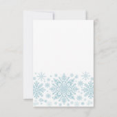 Invitation 21e fête d'anniversaire Blue White Snowflake hiver (Dos)