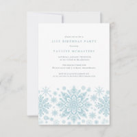 21e fête d'anniversaire Blue White Snowflake hiver