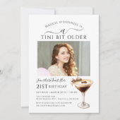 Invitation 21e fête d'anniversaire Photo Espresso Martini (Devant)