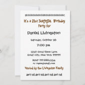 Invitation 21e Fête d'anniversaire SURPRISE Zip Your Lip Star (Dos)