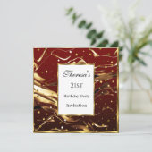 Invitation 21e Gold Stars de Bourgogne fête d'anniversaire (Debout devant)