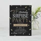 Invitation 21e Parties scintillant Confetti Surprise Party In (Debout devant)