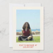 Invitation 21e photo côtière de la vilebrequin tirée à la mai (Dos)