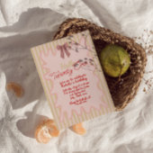 Invitation 21e photo de cadre de vague de fond de bois dessin