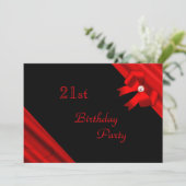 Invitation 21ème anniversaire d'arc orné de bijoux rouge (Debout devant)