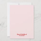 Invitation 21ème Anniversaire de la main rose dessinée (Dos)