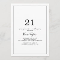 21ème anniversaire minimaliste