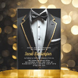 Invitation 21ème événement d'anniversaire Black and Gold de T<br><div class="desc">Célébrez dans le style avec cette Invitation d'anniversaire Black and Gold Tuxedo, exubérant élégance et sophistication. L'élégant arrière - plan noir et les touches dorées chatoyantes donnent le ton d'une affaire luxueuse, parfaite pour une célébration d'étape. Avec son design raffiné d'inspiration tuxedo, cette invitation capte l'essence d'une soirée classe remplie...</div>