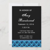 Invitation 21ème Le paon bleu d'anniversaire fait varier le (Dos)