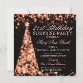 Invitation 21èmes lumières de Noël d'anniversaire de surprise (Devant)