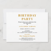 Invitation 21st Birthday 2005 Legend White & Gold Photo (Dos)