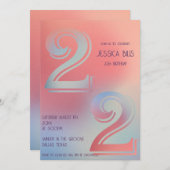 Invitation 22e anniversaire (Devant / Derrière)