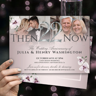 Invitation 22e Anniversaire Refined Orchid Then And Now
