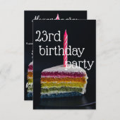 Invitation 23e anniversaire (Devant / Derrière)