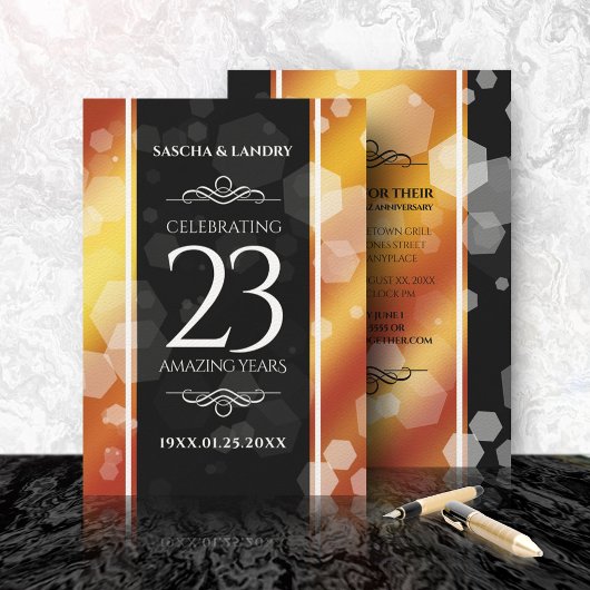 Invitation 23e anniversaire de Mariage de Topaz impérial