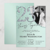 Invitation 23e anniversaire de mariage Gentil Vert (Devant / Derrière)