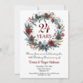 Invitation 24e anniversaire du Mariage hiver (Devant)